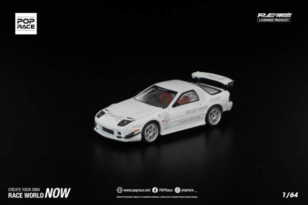 5 (8) Pop Race 1/64 Mazda Rx7 FC3S RE-Amemiya White PR640260