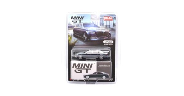 Mini GT MGT00516-MJ 516 1/64 MERCEDES-MAYBACH S680 Cirrus Silver/ Nautical Blue Metallic LHD MIJO EXCLUSIVES