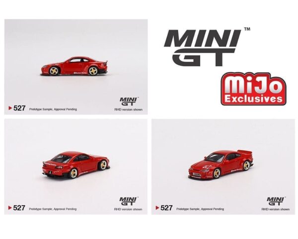 Mini GT 1:64 Nissan Silvia (S15) Rocket Bunny – Red – Mijo Exclusives