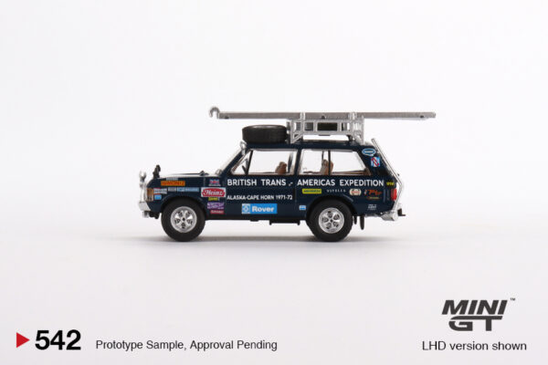 542.3 Mini GT Range Rover 1971 British Trans-Americas Expedition (VXC-868K)