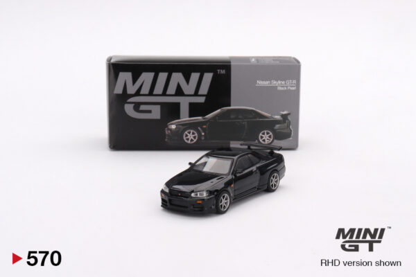 Mini GT Nissan Skyline GT-R (R34) V-Spec Black Pearl