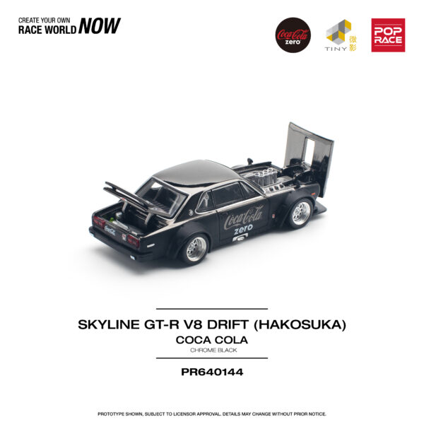 Pop Race 1/64 Skyline Gt-r V8 Drift (Hakosuka) Coca Cola PR64-0144