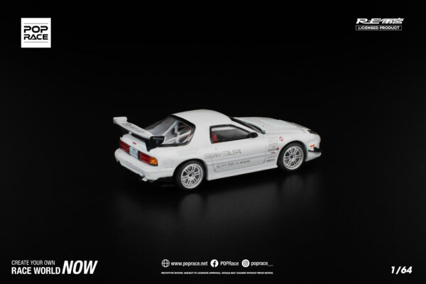 6 (8) Pop Race 1/64 Mazda Rx7 FC3S RE-Amemiya White PR640260