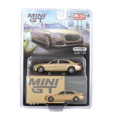 Mini GT MGT00604-MJ 604 1/64 MERCEDES-MAYBACH S680 CHAMPAGNE METALLIC LHD MIJO EXCLUSIVES