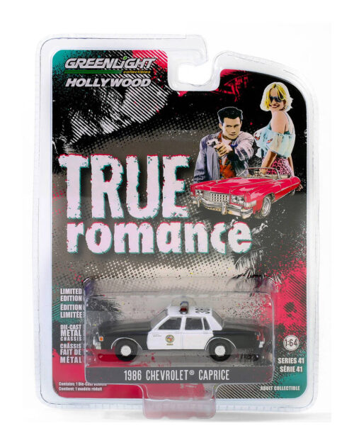 Greenlight 1/64 Hollywood Series 41- Los Angeles Police Department (LAPD) - 1986 Chevrolet Caprice - True Romance (1993) 62020-C