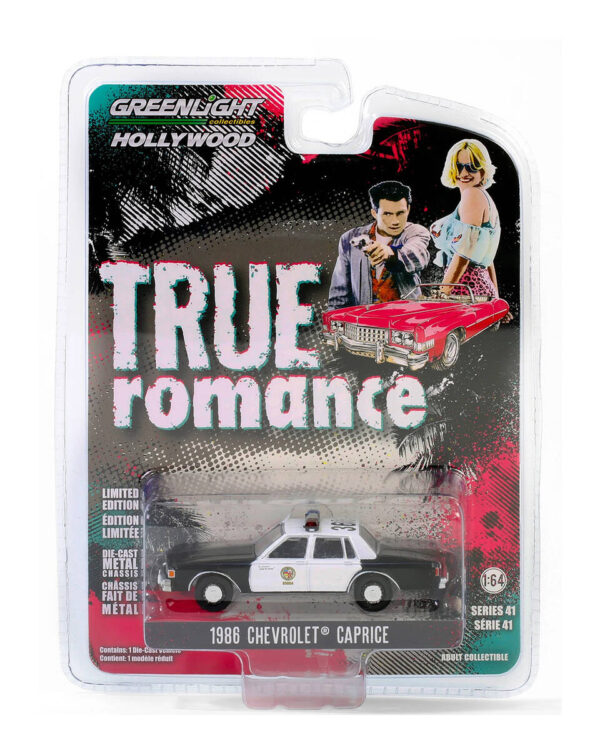 Greenlight 1/64 Hollywood Series 41- Los Angeles Police Department (LAPD) - 1986 Chevrolet Caprice - True Romance (1993) 62020-C
