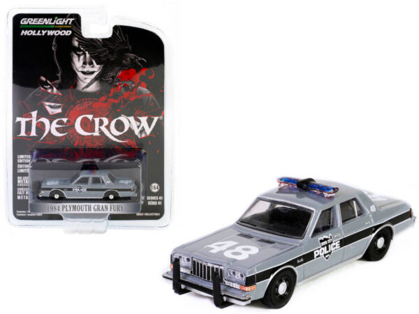 Greenlight 1/64 Hollywood Series 41- Inner City Police Department - 1984 Plymouth Gran Fury - The Crow (1994) 62020-E