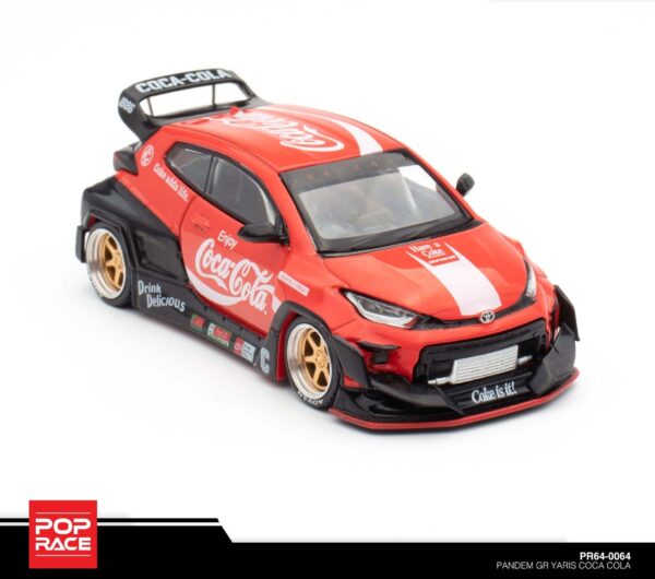 64.2 Pop Race 1/64 Pandem GR Yaris Coca Cola PR64-0064