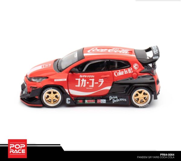 64.4 Pop Race 1/64 Pandem GR Yaris Coca Cola PR64-0064