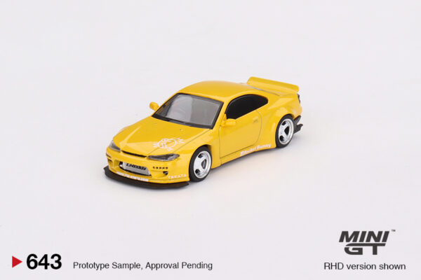 Mini GT Nissan Silvia (S15) Rocket Bunny Bronze Yellow