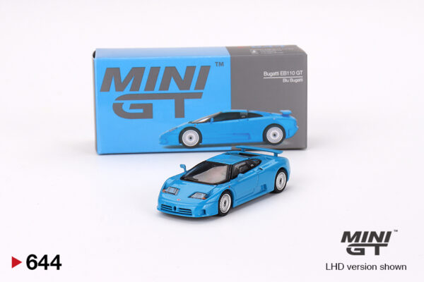 Mini GT Bugatti EB110 GT Blu Bugatti