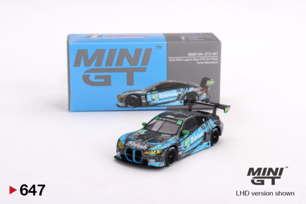 Mini GT BMW M4 GT3 #97 Turner Motorsport IMSA 2023 Laguna Seca GTD 2nd Place
