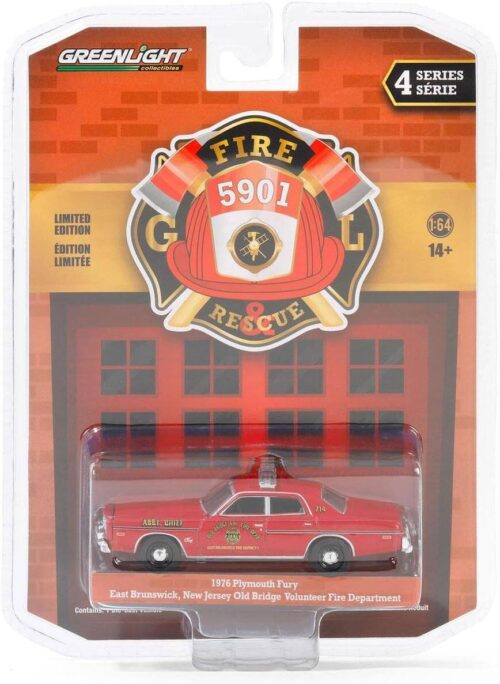 Greenlight 1/64 Fire & Rescue Series 4- 1976 Plymouth Fury 67050-B