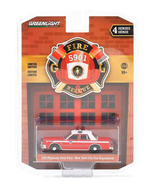 Greenlight 1/64 Fire & Rescue Series 4- 1985 Plymouth Gran Fury 67050-C