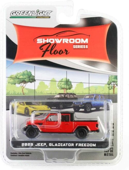 Greenlight 1/64 2023 Jeep Gladiator Freedom Red Showroom Floor Series 5 68050-B