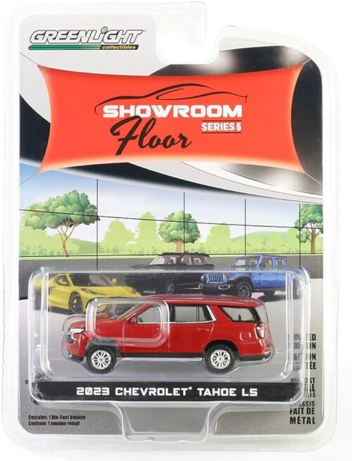 Greenlight 2023 Chevrolet Tahoe LS – Radiant Red Showroom Floor 68050 D 1/64