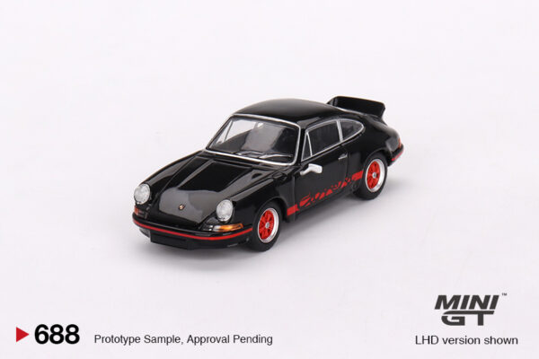Mini GT Porsche 911 Carrera RS 2.7 Black with Red Livery