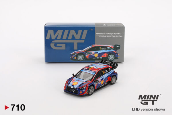 710 Mini GT Hyundai i20 N Rally1 Hybrid #11 2023 Rally Monte Carlo 3rd Place