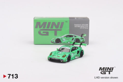 Mini GT Porsche 911 GT3 R #80 GTD AO Racing 2023 IMSA Sebring 12 Hrs