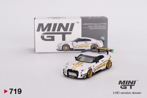 Mini GT Nissan GT-R (R35) LB★WORKS Type 2, Rear Wing ver 3 [ Salao DieCast Dinner 2024 ] Brazil Event Exclusive