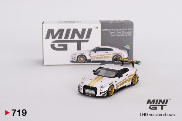 Mini GT Nissan GT-R (R35) LB★WORKS Type 2, Rear Wing ver 3 [ Salao DieCast Dinner 2024 ] Brazil Event Exclusive