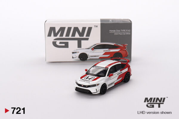 Mini GT Honda Civic Type R #2 2023 Pace Car White