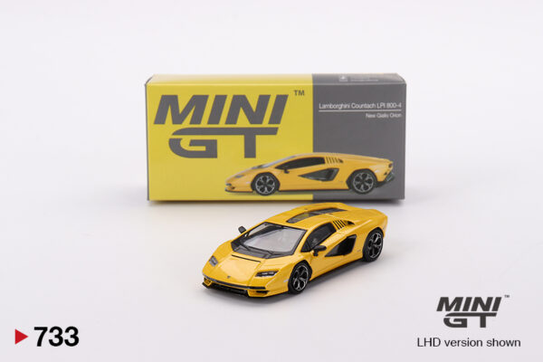 Mini GT Lamborghini Countach LPI 800-4 New Giallo Orion