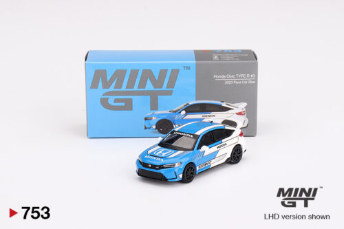 753 Mini GT 1/64 Honda Civic Type R 2023 Pace Car Blue MGT00753