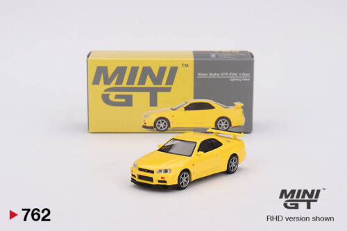 Mini GT 1/64 Nissan Skyline GT-R (R34) V-Spec Lightning Yellow MGT00762