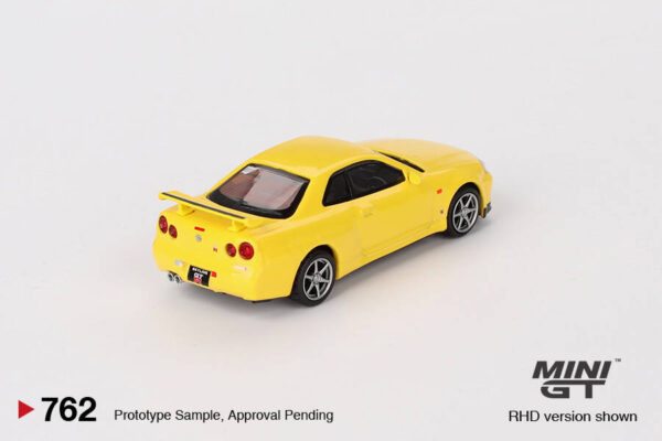 Mini GT 1/64 Nissan Skyline GT-R (R34) V-Spec Lightning Yellow MGT00762