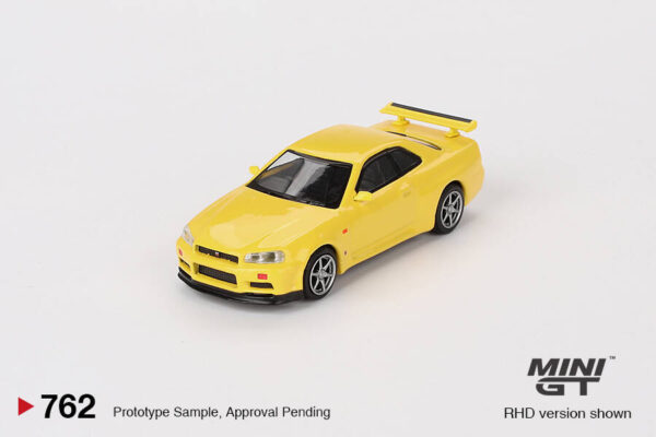 Mini GT 1/64 Nissan Skyline GT-R (R34) V-Spec Lightning Yellow MGT00762