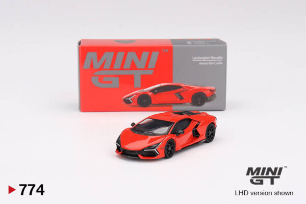 774 Mini GT 1/64 Lamborghini Revuelto Arancio Dac Lucido MGT00774