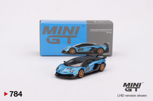 Mini GT Lamborghini Aventador SVJ 63 Blu Aegir