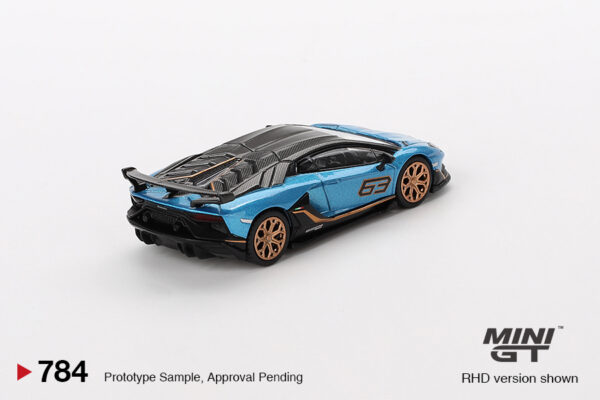 Mini GT Lamborghini Aventador SVJ 63 Blu Aegir