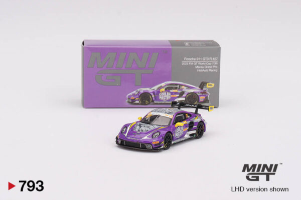 793 Mini GT 1/64 Porsche 911 GT3 R #27 HubAuto Racing 2023 FIA GT World Cup 70th Macau Grand Prix MGT00793