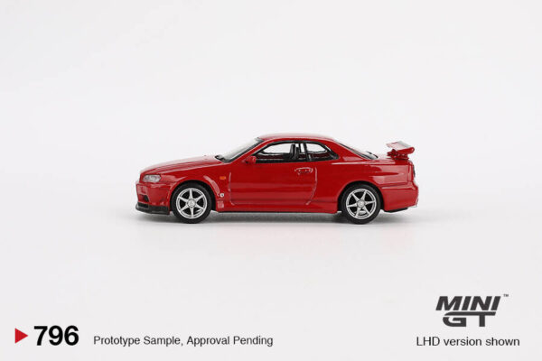 796.2 Mini GT 1/64 Nissan Skyline GT-R (R34) V-Spec Active Red - Blister Paket MGT00796-BL
