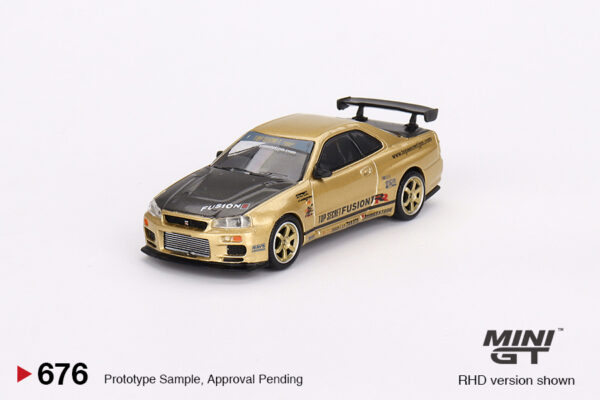 Mini Gt Nissan Skyline GT-R (R34) Top Secret Top Secret Gold
