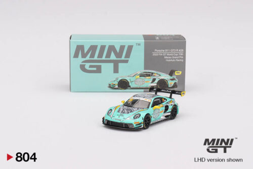 Mini GT 1/64 Porsche 911 GT3 R HubAuto Racing 2023 FIA GT World Cup 70th Macau Grand Prix MGT00804