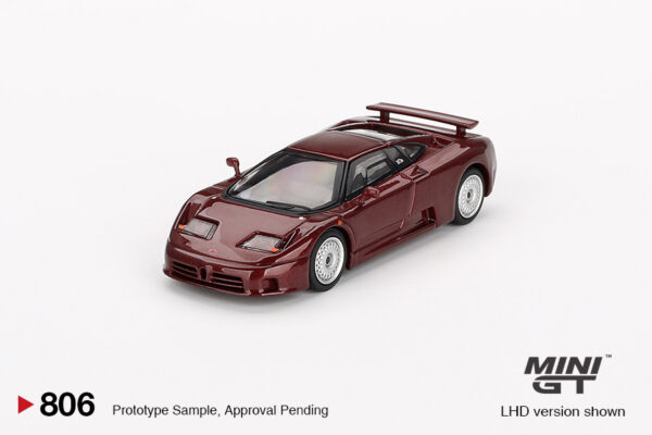 Mini GT Bugatti EB110 GT Dark Red Metallic