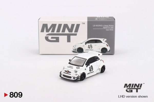 Mini GT 1/64 LB-WORKS x Abas Works ABARTH 595 Gara White MGT00809