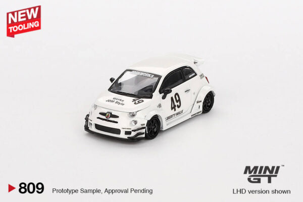 Mini GT 1/64 LB-WORKS x Abas Works ABARTH 595 Gara White MGT00809