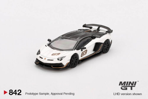 Mini GT 1/64 Lamborghini Aventador SVJ 63 Bianco Asopo - Blister Paket MGT00842-BL