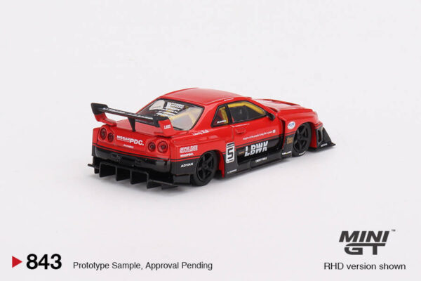 Mini GT 1/64 Nissan LB-ER34 Super Silhouette SKYLINE Red/Black - Blister Paket MGT00843-BL
