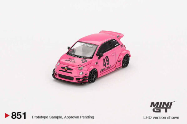 851 Mini GT 1/64 ABARTH 595 LB-WORKS x Abas Works Pink MGT00851