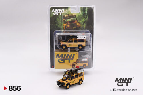 Mini GT 1/64 Land Rover Defender 110 1989 Camel Trophy Amazon Team Turkey Turkey Exclusive MGT00856 Blister Pack