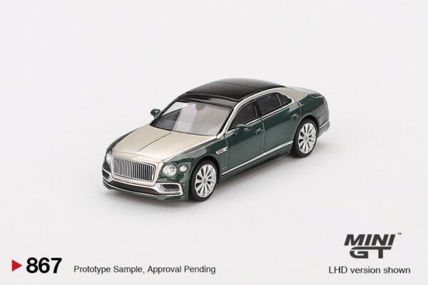867.1 Mini Gt Bentley Flying Spur White Sand Verdant MGT00867