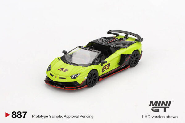 Mini GT 1/64 Lamborghini Aventador SVJ 63 Roadster Verde Shock MGT00887