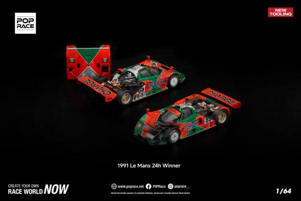 9 (3) Pop Race 1/64 Mazda 787B 1991 Le Mans 24H Winner PR640301