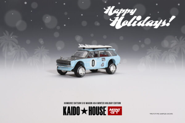 Mini Gt Datsun KAIDO 510 Wagon 4x4 Winter Holiday Edition KHMG092