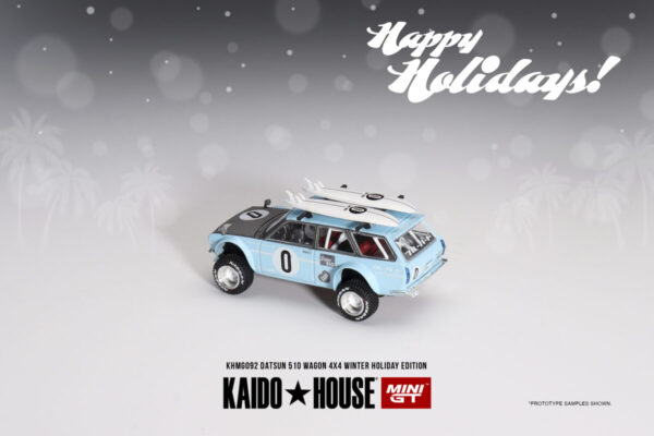 Mini Gt Datsun KAIDO 510 Wagon 4x4 Winter Holiday Edition KHMG092